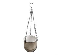 Vaso da fiori per piante in PET trasparente con livello dell'acqua visibile, vaso interno ventilato e corda di cotone per un approvvigionamento continuo di umidità (piccolo)