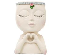 Vaso Da Fiori Per Ragazza, Statuetta Succulenta In Resina Resistente | Statua Della Regina Da 4,7 Pollici | Fioriera Decorativa Dipinta A Mano Da 450 G Con Foro Di Drenaggio Per La Decorazione Del Gia