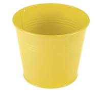 Vaso da fiori piccolo in metallo giallo 14 cm x 13 cm - Vaso per orchidee, vaso per piante, vaso per erbe, vaso per bonsai e accessori per piante, vaso decorativo per balcone e davanzale