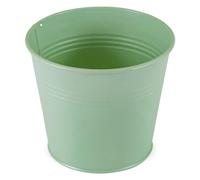 Vaso da fiori piccolo in metallo verde 14 cm x 13 cm - Vaso per orchidee, vaso per piante, vaso per erbe, vaso per bonsai e accessori per piante, vaso decorativo per balcone e davanzale