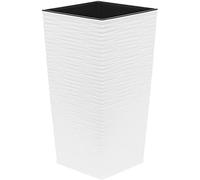 Vaso da fiori, porta vaso vaso per piante vaso da fiori resistente ai raggi UVA, 25 x 25 x 46 cm, colore bianco