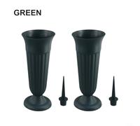 Vaso da fiori progettato specificamente per scopi decorativi per tombe (verde)