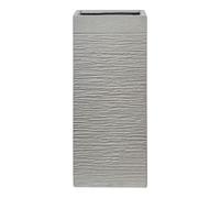 Vaso da Fiori Quadrato Grigio chiaro per Esterno o Interno 26 x 26 x 60 cm Dion