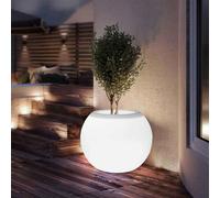 Vaso da fiori ricaricabile a LED con telecomando, impermeabile, 16 colori, per interni ed esterni, decorazione per giardino, balcone, alternativa al vaso solare, taglia unica, bianco