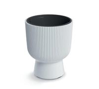 Vaso da fiori rotondo Milly DBMIG240 bianco con inserto scanalato