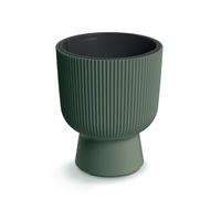 Vaso da fiori rotondo Milly DBMIG240 verde pino con inserto scanalato