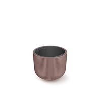 Vaso da fiori rotondo Milly DBML240 Marsala con inserto scanalato