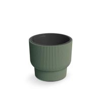 Vaso da fiori rotondo Milly DBMLR300 verde pino con inserto scanalato