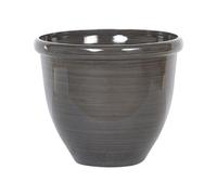 Vaso da Fiori Rotondo Moderno in Colore Marrone Grigio 50 x 41 cm Tesalia