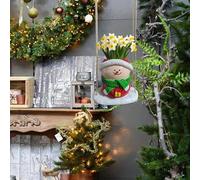 Vaso da fiori sospeso a forma di pupazzo di neve oscillante, grazioso per