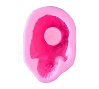 Vaso da fiori Stampo per colata per piante grasse Fioriera a resina epossidica con teschio per testa Posacenere Supporto in silicone Vaso da fiori in resina Vaso per piante in silicone