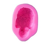 Vaso da fiori Stampo per colata per piante grasse Fioriera a resina epossidica con teschio per testa Posacenere Supporto in silicone Vaso da fiori in resina Vaso per piante in silicone