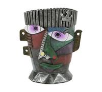 Vaso da fiori - Supporto artistico astratto, vasi a testa dipinti a