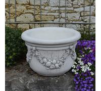Vaso da fiori trogolo per piante fioriera 26 cm 20 kg 11 litri grigio cemento...