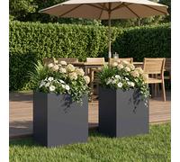 Vaso da giardino 2 pz Antracite 40 x 30 x 50 cm