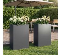 Vaso da giardino 2 pz Antracite 50 x 40 x 75 cm
