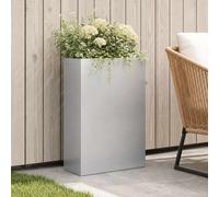 Vaso da giardino Argento 40 x 20 x 75 cm Acciaio zincato