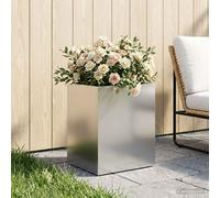 Vaso da giardino Argento 40 x 30 x 50 cm Acciaio Inox
