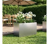 Vaso da giardino Argento 50 x 40 x 40 cm Acciaio Inox