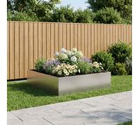 Vaso da giardino Argento 80 x 80 x 30 cm Acciaio Inox