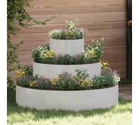 vidaXL Vaso da giardino Argento 90 x 90 x 20 cm Acciaio inossidabile