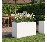 vidaXL Vaso da giardino Bianco 80 x 30 x 50 cm