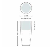 Vaso da giardino in resina grigio per esterno Vasi da interno per piante e fiori