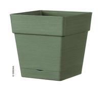 VASO DA GIARDINO "QUADRO SAVE" VERDE LICHENE, 17 CM