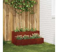 vidaXL Plantenbak Roestig 100 x 60 x 45 cm weervast staal