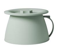 Vaso da notte con coperchio, orinatoio portatile in PP sicuro, secchio da comodino da 1, 5 l, sputacchiera con manico, antipolvere, spesso, per casa, campeggio, auto, viaggi