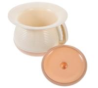 Vaso da Notte con Coperchio, per Pazienti Secchio Urina PP | Compatto 20,5x20,5x14cm, Base Stabile Antiscivolo, Bordi Lisci per Casa e Uso Accanto al Letto