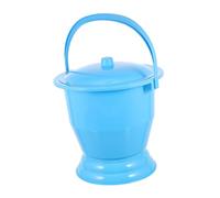 Vaso da Notte in Plastica PP con Coperchio, Leggero Blu | Casa e Viaggio, Facile da Spostare, Non Si Macchia, Non Si Deforma, Adatto Adulti e Gestanti