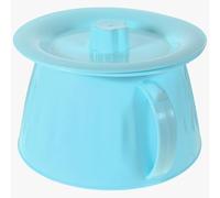 Vaso da Notte Portatile 24x22,4x14,5cm, Coperchio, PP Spesso, Blu | Base Antiscivolo e Recupero Postoperatorio, e Superficie Liscia, per Accesso in Bagno Uso Esterno