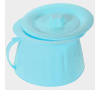 Vaso da Notte Portatile Unisex 24x22,4x14,5 CM Coperchio | PP Spesso, Base Antiscivolo, Superficie Liscia, Blu, per Letto, Auto, Sedia a Rotelle