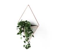 Vaso da parete Umbra Trigg con decorazione geometrica - fioriera per piante da interno, piante grasse, piante aeree, cactus, piante artificiali e altro, cemento/rame, grande, 1 pezzo