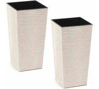 Siena Garden Eco Nizza - Set di 2 pezzi, 25 cm, colore: Bianco