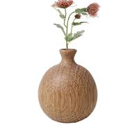 Vaso Da Tavolo In Legno - Supporto Decorativo In Quercia Bianca, Elegante Portafiori, Solido Ornamento Artigianale, Elegante Centrotavola, Durevole Decorazione Per La Casa | Decorazione Perfetta Per C