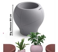 Vaso dalle forme morbide e avvolgenti, Vera Pot BIG Dimensioni 80x h 76,5 cm - OUTDOOR INDOOR- OPA COLORE Ferro grigio