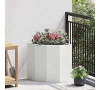 Vaso D'angolo Bianco 45 X 45 X 50 Cm Acciaio