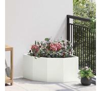 vidaXL Vaso d'angolo Bianco 60 x 60 x 35 cm Acciaio