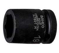 Vaso de impacto con cuadradillo de 1/2" con perfil hexagonal de 15 mm y acabado fosfatado