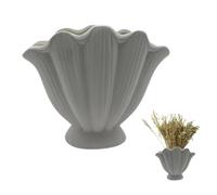 Vaso De Shell - Jarrón De Arte, Jarrón Costero, Jarrón Escultórico | Vasador De Cáscara De Mar De Cerámica Sin Esmalte De Alto Con Estética Minimalista Nórdica para EL Estilo Del Hogar (cerámica