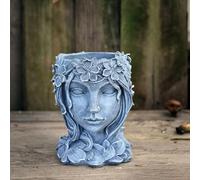 Vaso decorativo a forma di testa di ragazza con facce carine, per cactus e piante grasse, con drenaggio, per la decorazione del giardino di casa, regalo per gli amanti delle piante per le donne.