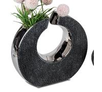 Vaso Decorativo ANTRACITE A. 18cm L. 19cm Argento Grigio Ceramica Formano