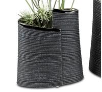 Vaso Decorativo ANTRACITE WRAP H. 19cm B. 17cm Argento Grigio Ceramica Formano