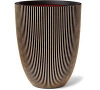 Vaso decorativo Capi Groove 34 x 46 cm doppia parete nero e oro