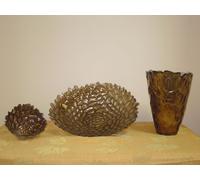 Vaso Decorativo Casa in Vetro Sasso Bronzo Vintage Linda 27,5 cm