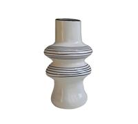 Vaso decorativo creativo a righe orizzontali Vaso in ceramica Ornamenti per il soggiorno tavolo del soggiorno composizione floreale decorazione del dispositivo floreale Vaso estetico