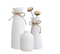 Vaso Decorativo da Interno, Ceramica Vaso Set-3 Piccolo Fiore Vaso,Vasi Decorativi Interno Moderni Boho Stile Decor per Matrimonio Cena Tavolo Partito Soggiorno Ufficio Camera da letto
