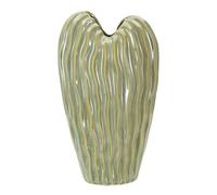 Vaso decorativo dalla Forma sinuosa, VENICE, Dimensioni 22x10xh h 39 cm finitura lucida esalta il colore VERDE verde